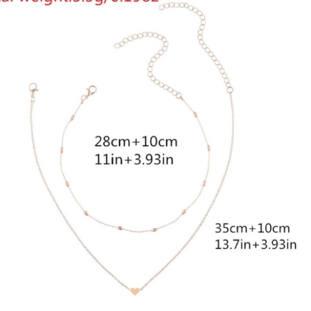 DELICATE LAYERED HEART CHOKER NECKLACE - Picture 7 of 7